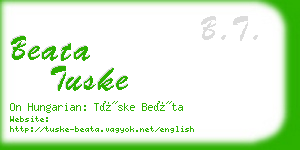 beata tuske business card